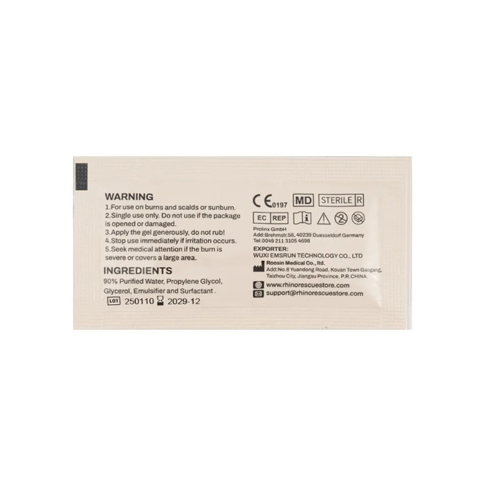 Gel brûlure SONORA, tube de gel apaisant pour soulager les brûlures et apaiser la peau.