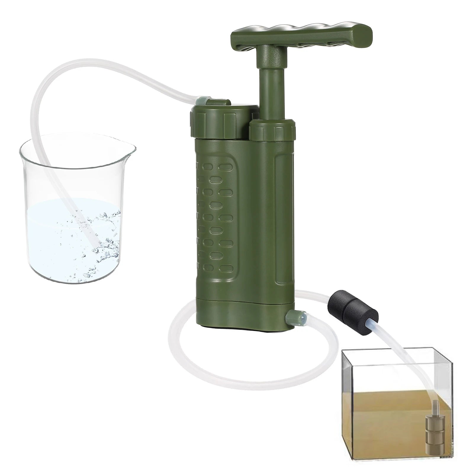 Filtre à eau de survie portable SONORA blanc avec système de filtration léger et compact pour l'aventure en plein air.