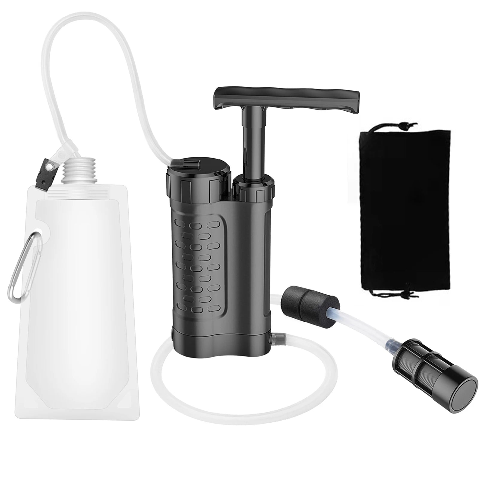 Filtre à eau de survie portable SONORA blanc avec système de filtration léger et compact pour l'extérieur et l'aventure.