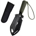 Mini-pelle tactique 6-en-1 SONORA avec poignée pliable et accessoires, idéale pour le camping, la randonnée ou le jardinage.