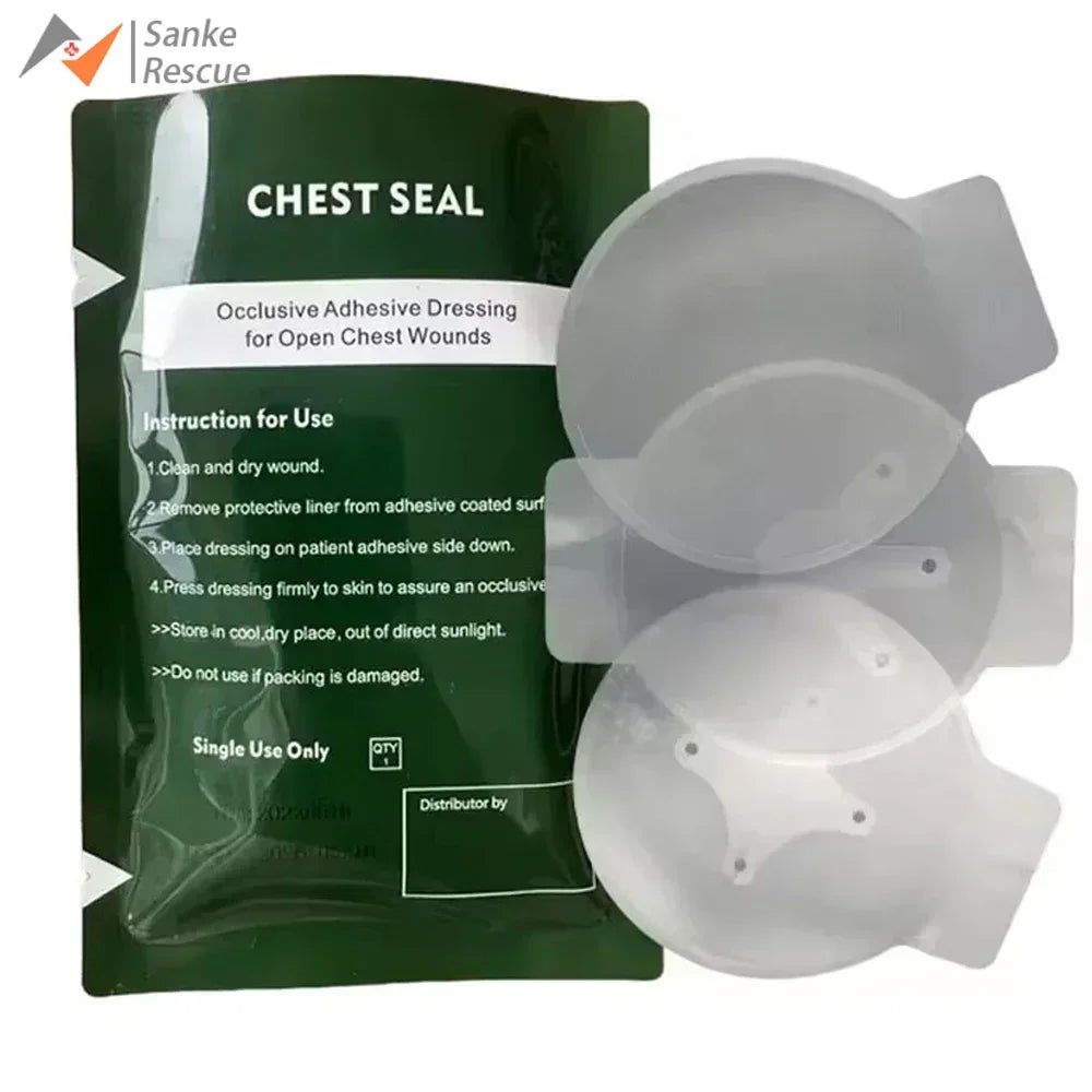 Pansement thoracique SONORA pour plaies, adhésif, avec protection pour soins médicaux et traitement des blessures thoraciques