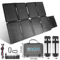 Panneau solaire portable pliable SONORA avec surface en cellules solaires pour énergie renouvelable en extérieur.