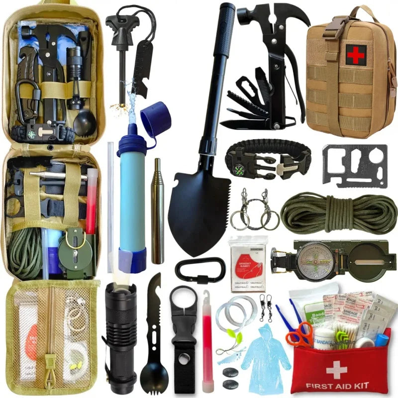 Kit de survie de 72 heures SONORA avec équipements essentiels pour situations d'urgence, présenté dans une image claire.