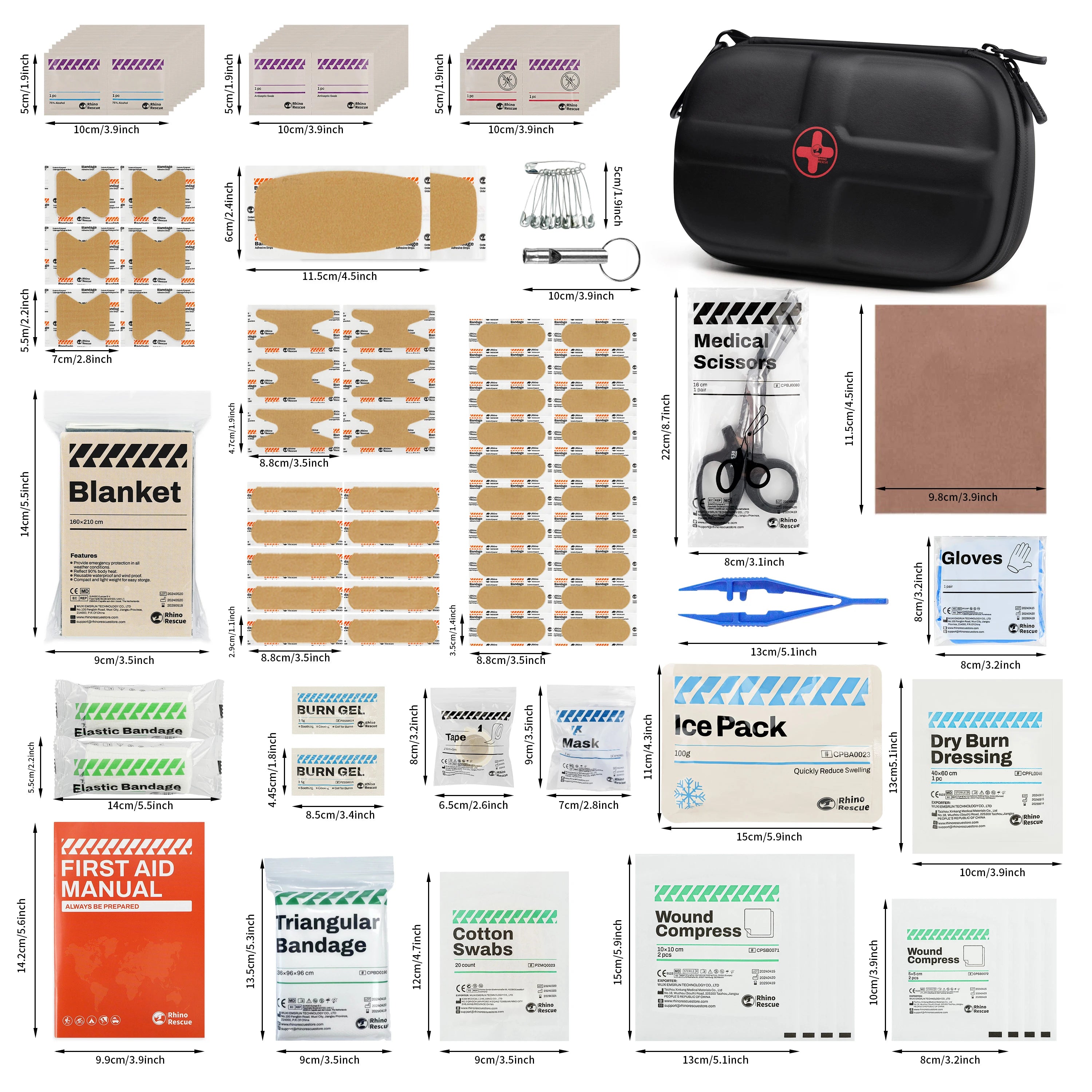 Kit d'urgence portable étanche SONORA avec accessoires rouges, conçu pour la sécurité et la premiers secours en extérieur.
