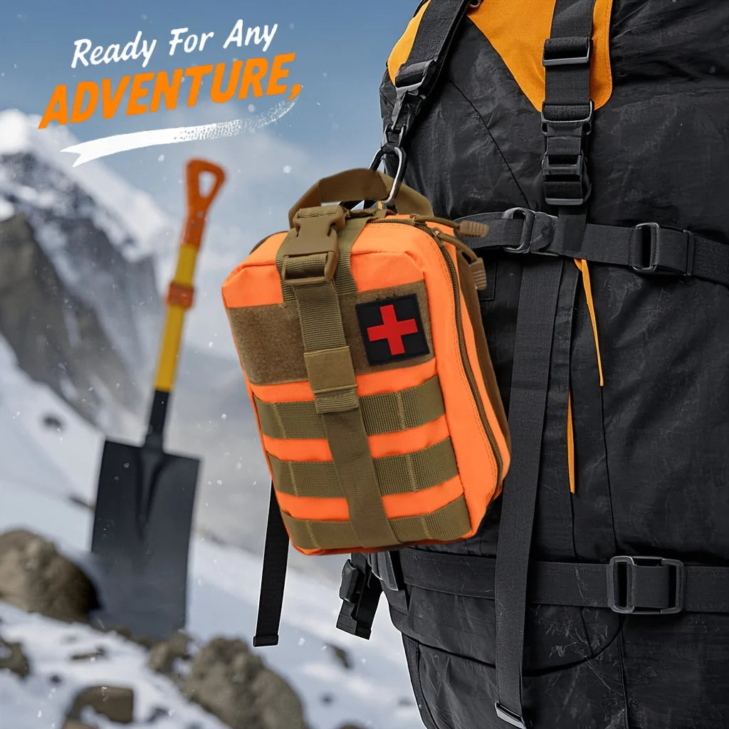 Kit de secours complet SONORA avec bandages, pince, ciseaux et autres accessoires essentiels pour premiers secours.