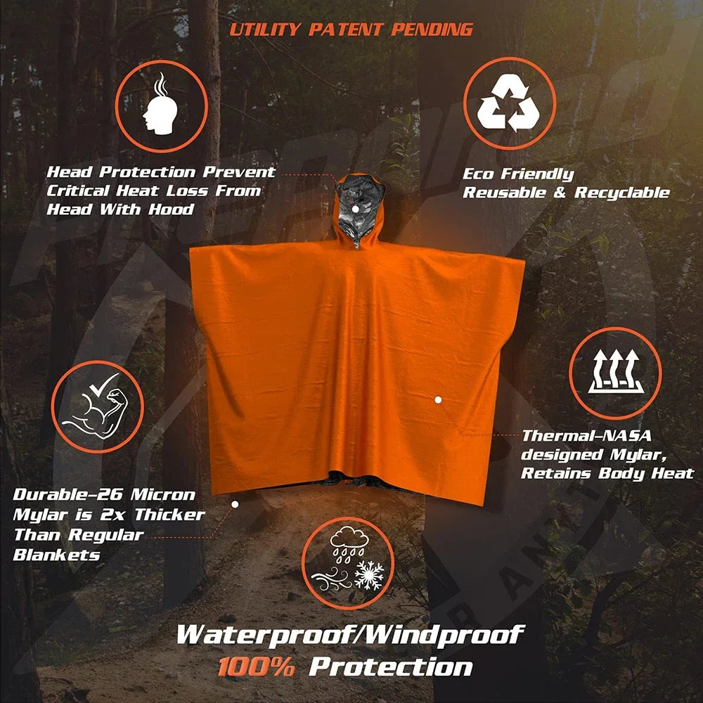 Ensemble de protection thermique SONORA avec capuche, veste et pantalon pour isolation contre le froid, en tissu imperméable.